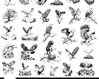 Adler-Svg-bundle, amerikanischer Adler, Waldszene svg, Berg-Svg-Datei, Vaterländischer Adler svg, Adler Clipart, Adler-Maskottchen, Adler-Shirt