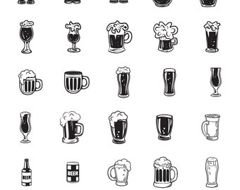 Pakiet Beer SVG, Clipart piwa dla Cricut, Sylwetka cytatów o piwie, Wektor piwa, Naklejka piwa, Plik do cięcia piwa.