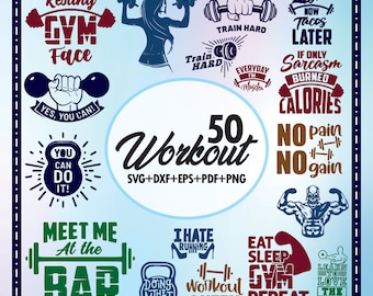 Workout Svg Bundle, Exercise Christmas Clipart For Cricut, Workout Silhouette, Workout Cut Files, Gym Vector, Workout Decal.