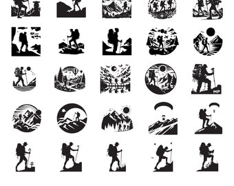 Mountain Climbing Svg Bundle, Climbing Clipart For Cricut, Climbing Vector, Climbing Decal, Climbing Cut Files, Mountain Climbing Silhouette