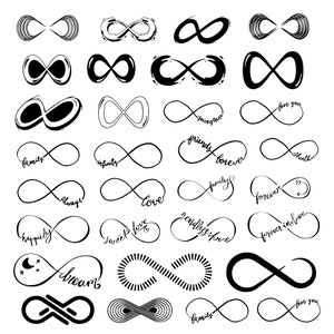 Infinity Svg Bundle, Infinity Sign Clipart For Cricut, Infinity Love Sign Silhouette, Infinity Vector, Infinity Decal, Infinity Cut Files.