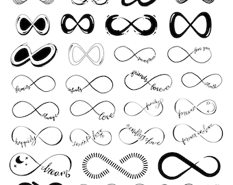 Infinity Svg Bundle, Infinity Sign Clipart For Cricut, Infinity Love Sign Silhouette, Infinity Vector, Infinity Decal, Infinity Cut Files.