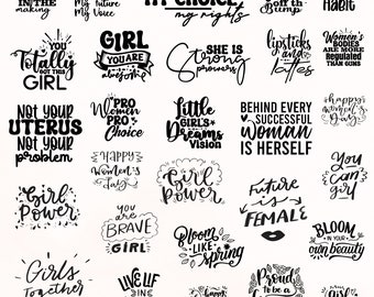 Woman Affirmation Svg Bundle, Woman Affirmation Clipart For Cricut, Inspirational Quotes Vector, Quotes Svg, Tshirt Designs, Quotes Cutfiles