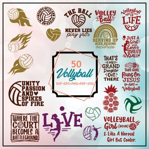 Volleyball Svg Bundle, Volleyball Clipart For Cricut, Volleyball Silhouette, Volleyball Cut Files, Volleyball Vector, Volleyball Decal.