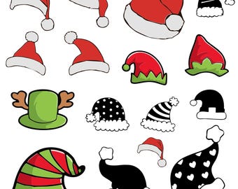 Santa Hat svg Bundle, Christmas Santa Hats Clipart, Santa Hats Vector, Santa Hat Decal, Christmas Cut Files, Santa Hat Silhouette.