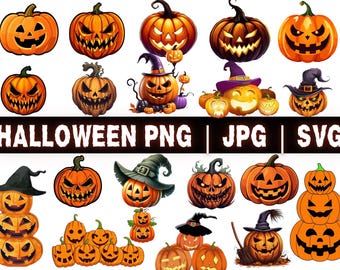 Halloween Pumpkin SVG, Pumpkin Face, Carving,Jack O Lantern,PNG, Cut File, Bundle, Clipart, Shirt, Cricut, Silhouette, Instant download