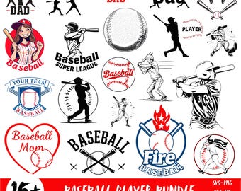 Baseball svg, baseball png, baseball dad Clipart, baseball cut files for cricut, baseball player svg, split monogram, softball svg