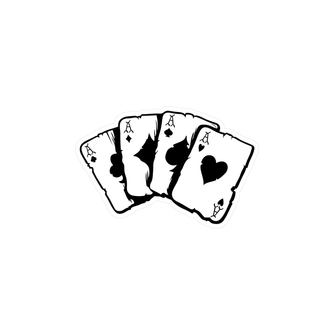 Four Of A Kind Aces Logo Sticker Decal Etsy four-of-a-kind-aces-logo-sticker-decal-etsy
