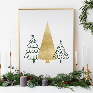 Christmas Tree Clipart Bundle, 70 Christmas Trees, SVG PNG EPS, Vintage Holiday Tree Illustrations, Xmas Tree Clip Art, Commercial Use image 6