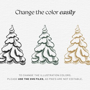 Christmas Tree Clipart Bundle, 70 Christmas Trees, SVG PNG EPS, Vintage Holiday Tree Illustrations, Xmas Tree Clip Art, Commercial Use image 4