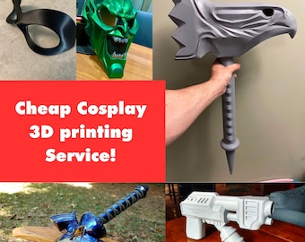 Cosplay 3d printing service - custom cosplay commission - Professional 3d printing service - stl file 3d printing