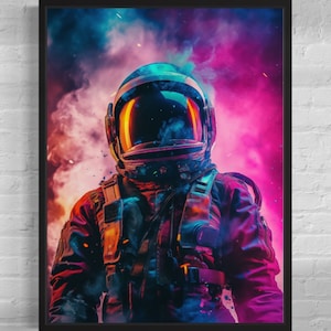Mission Beyond - Astronaut Art Canvaswall art space | outer space decor | space art | astronaut canvas | Cosmic Art