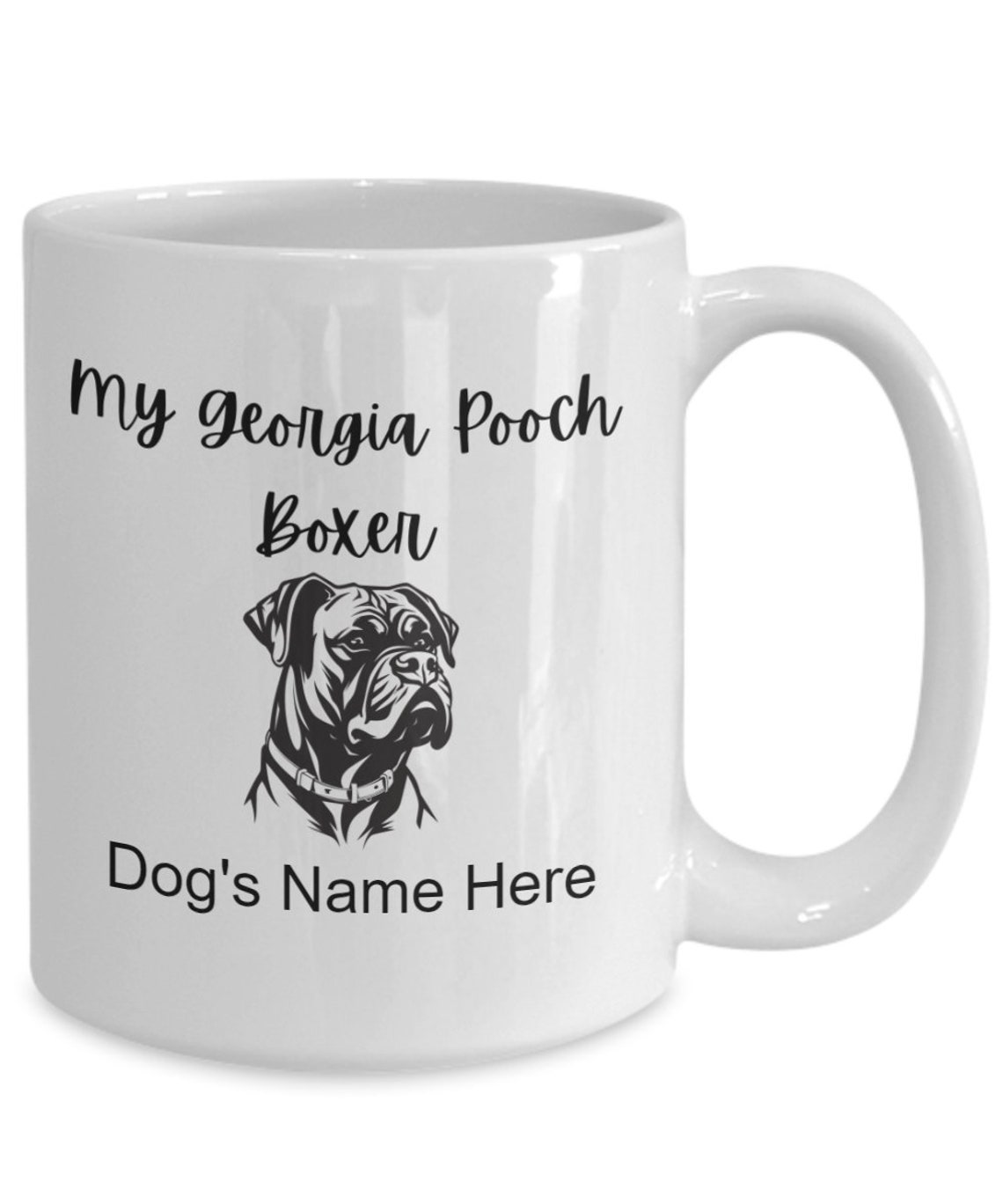 Personalized Dog Gift for Boxer Owners, My Peach or Pooch Mug