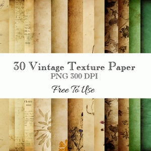 30 vintage Paper Texture, Brown,flower... , Digital Paper Texture, Procreate Paper Texture Bundle, Scrapbook, Instant Download