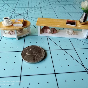 1:24 Dollhouse Miniature Set of Two Coffee Tables