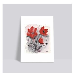 Coquelicots Forever carte aquarelle