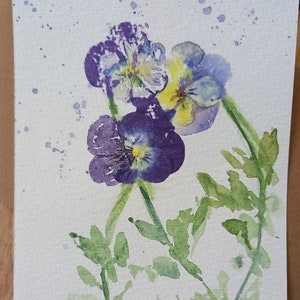 Cartes Pensées aquarelle uniques