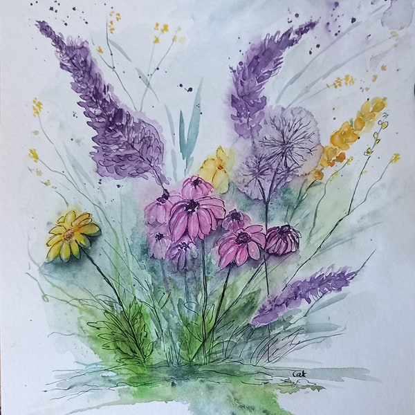 Peinture Aquarelle Fleurs