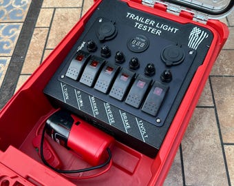 Tester luci rimorchio per batteria Milwaukee M12, tester luci rimorchio a 7 pin, contenitore Milwaukee PACKOUT
