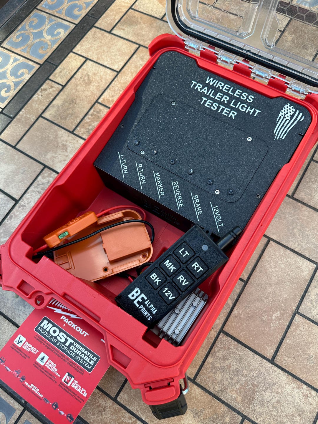 Wireless Trailer Light Tester for Ridgid 18V Battery, 7 Pin Trailer ...