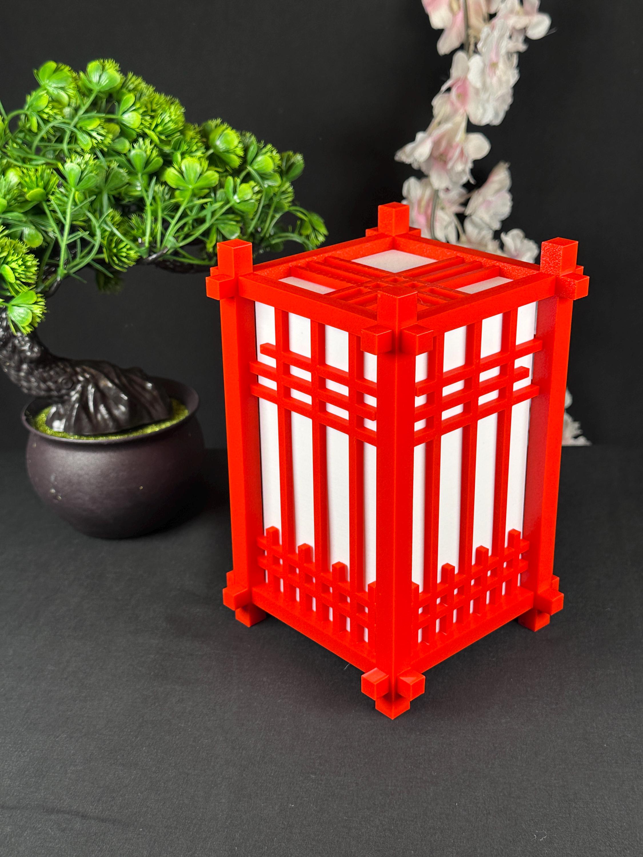 Japanese Lantern, Shoji Style Desk Lamp, Japanese Decor, Japanese Home ...