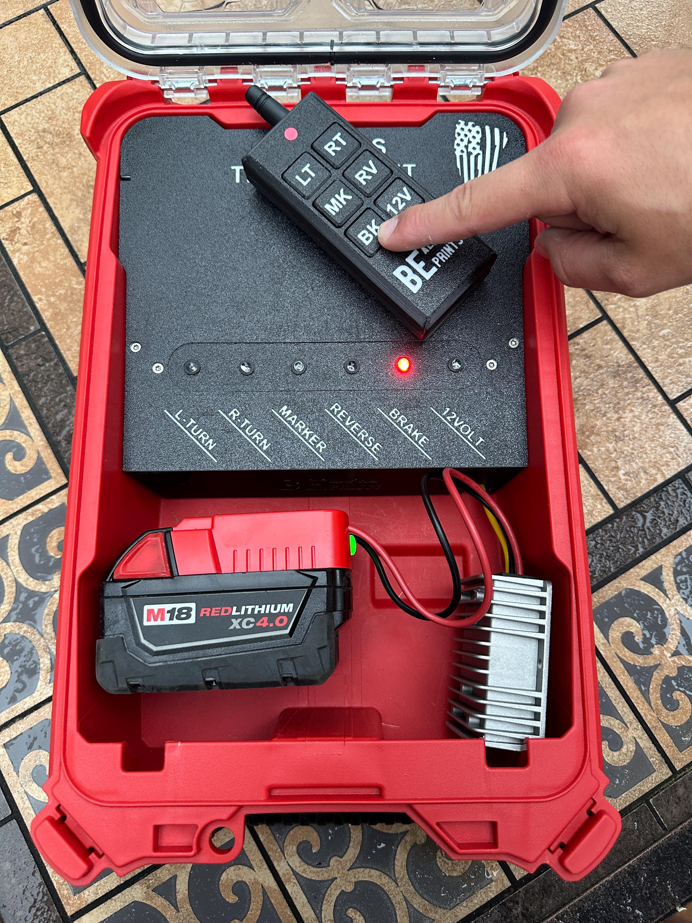 Wireless Trailer Light Tester for Milwaukee, Dewalt, Ridgid, Makita ...