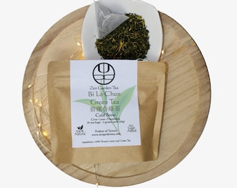 Taiwan Hot/Cold Brew Bi-Lo-Chun Green Tea - 20 Tea Bags (3g ea.)