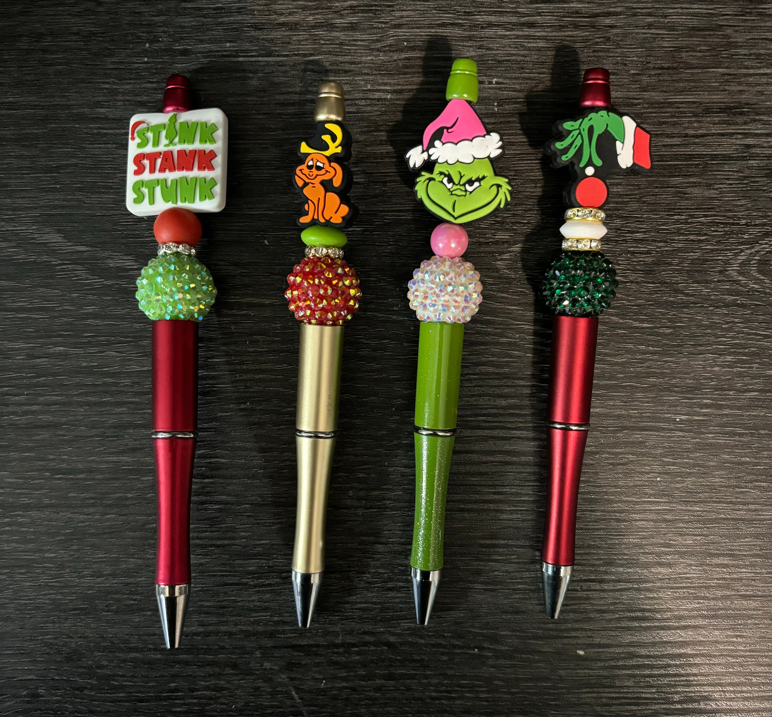 Christmas Designer Silicone Beaded Pen