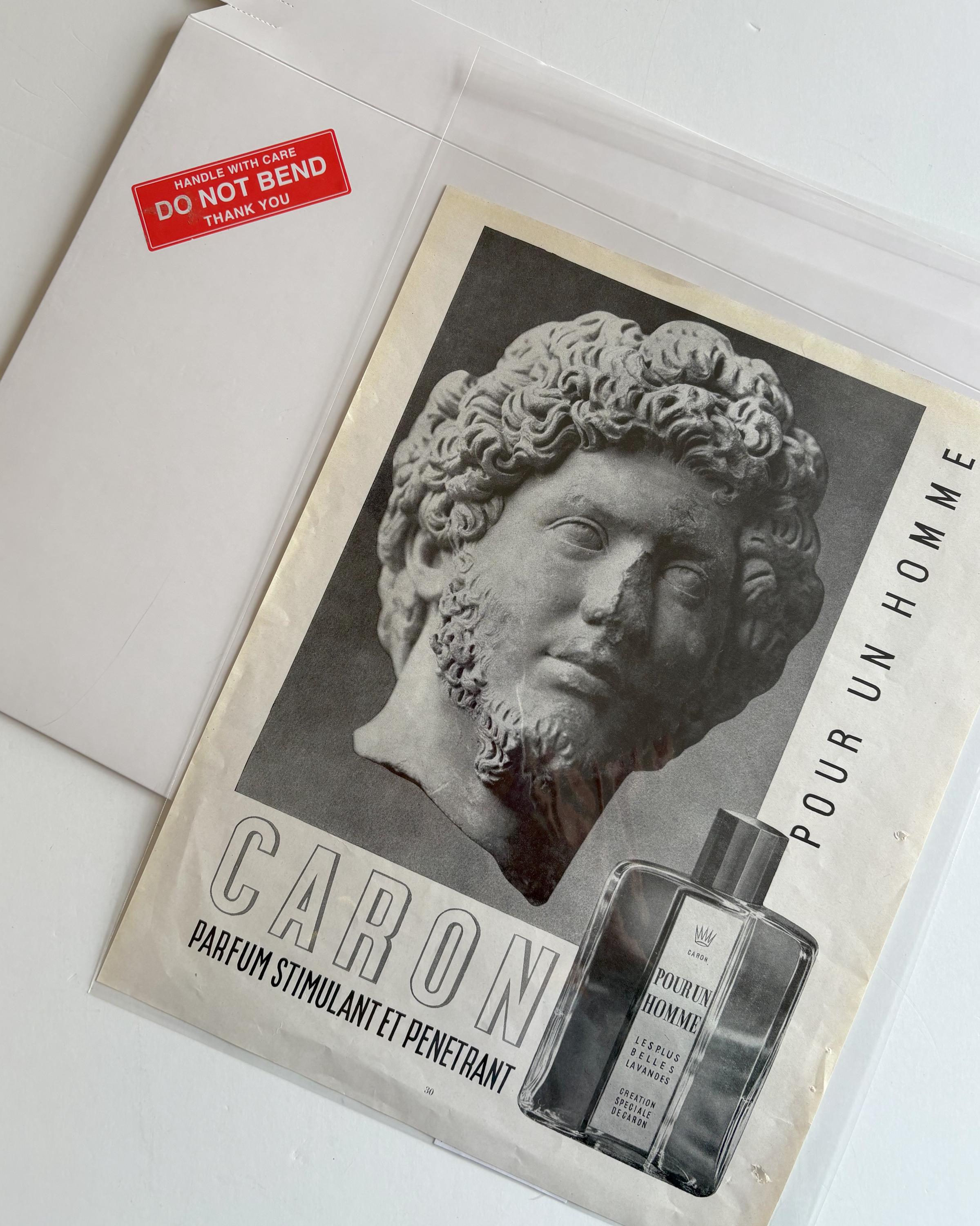 ヴィンテージ 1954 年 Caron フランス香水広告ポスター、香水愛好家の