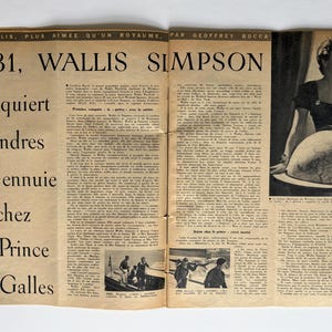 Vintage Elle magazine, August 1954, French fashion illustration, PAGES DETACHED image 4