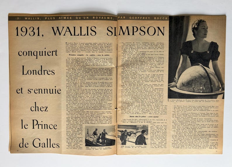 Vintage Elle magazine, August 1954, French fashion illustration, PAGES DETACHED image 4