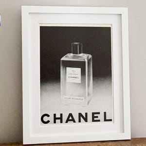 Cartel publicitario del perfume Chanel de 1956, regalo para amantes de los perfumes, decoración del hogar, página 38 original de la revista francesa, junio de 1956, MARCO NO INCLUIDO