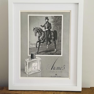 Vintage 1954 French Perfume art, d&#39;Orsay Arome 3 poster for home decor, original page 30 June 1954, FRAME NOT INCLUDED