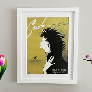 1956 Le Galion French Perfume Ad Vintage Poster, home decor for perfume lover, original page 44 October 1956, FRAME NOT INCLUDED