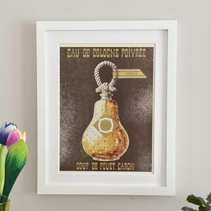 1956 Caron French Perfume Ad Vintage Poster, home decor for perfume lover, original page 84 December 1956, FRAME NOT INCLUDED