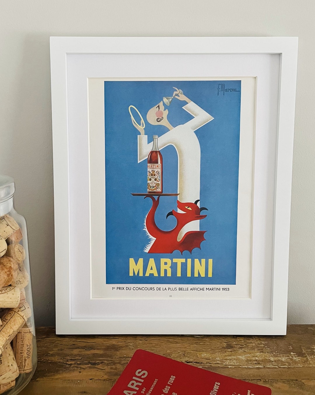 Vintage Martini Poster 1954 French Magazine Ad, Retro Home Decor Gift ...