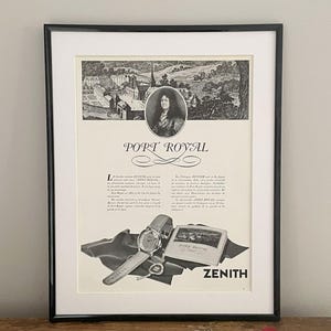 Swiss Zenith watch ad poster, vintage luxury brand decor, unique gift for him, original page 5 December 1956, FRAME NOT INCLUDED