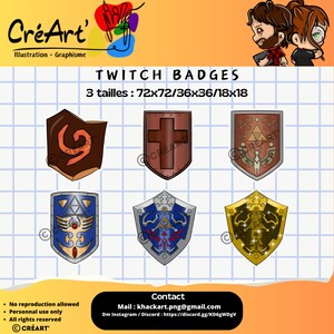 Twitch Badges “Link’s SHIELD” x6