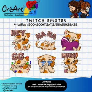 Twitch chat emotes “KittyKat” x6