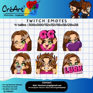 Twitch Emotes &quot;GIRL&quot; x6