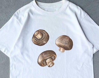 Pilz Illustration Shirt, Natur Tshirt, Vintage Pilze Druck, Pilze, Botanische Shirt, Pilz Shirt, Vintage Grafik, Champignons