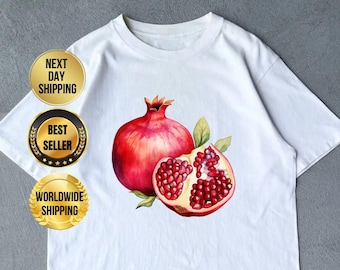 Pomegranate 90s Unisex T-Shirt, Aesthetic Summer Tee, Women Tee, Unisex Shirt, Trendy Top, Gift for Her, Y2K 90s Tee