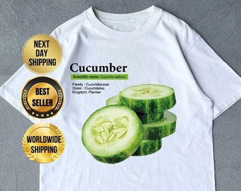 Retro-Style Vintage Unisex T-Shirt - Cucumber Graphic Tee, Unisex Sweatshirt, Gift for Women and Men, Waves Logo, Streetwear, Premium Cotton