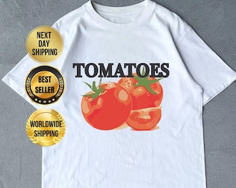 Tomatoes Graphic Tee, Unisex Sweatshirt, Gift for Women and Men, Vegetables Shirt, Streetwear, Cotton, Retro-Style Vintage Unisex T-Shirt