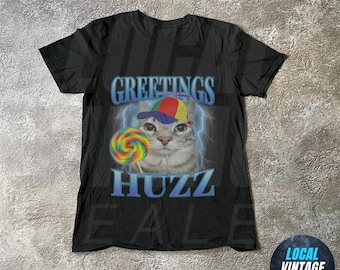 Greetings Huzz Funny Gen Z Gen Alpha Slang Meme T-shirt, Brainrot