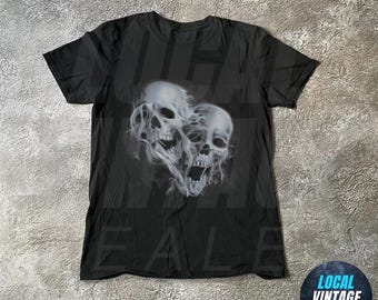 Travis Scott Shirt|liquid Blue Shirt|glow in the Dark Green Skulls