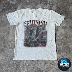 Feminism Dragon Fantasy Vintage Graphic Shirt, Retro Dragon Shirt, Feminism Shirt, Funny Gifts, Dark Art Grunge Castle Dragon Gothic Shirt