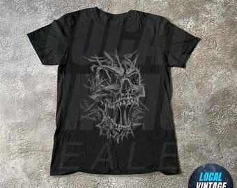 Skull Gothic Horror Tshirt, Retro Y2k Grunge Skull Shirts, Crazy Gothic Horror Shirts, Scary Graphic Shirts, Skeleton Tee