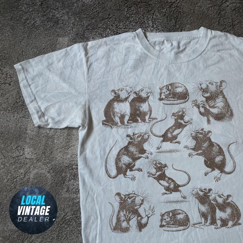 Vintage 90s Crazy Rats T-shirt – Medieval Retro Rat Graphic Tee