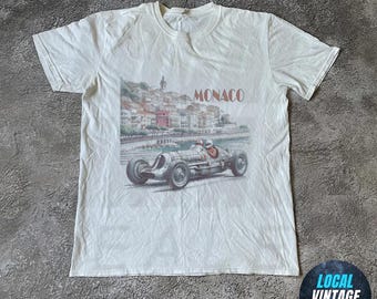 Monaco 1937 Racer Vintage Style Tshirt, Y2k Race Car Shirt, Nostalgia Race F1 Tee, Motorsport Apparel Unisex Shirt, monaco car shirt